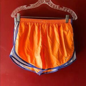 Nike Orange and Blue Athletic Shorts Retro Design
